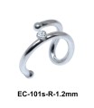 Bezel Set Stone Circular Ear Cuff EC-101 (1.2)